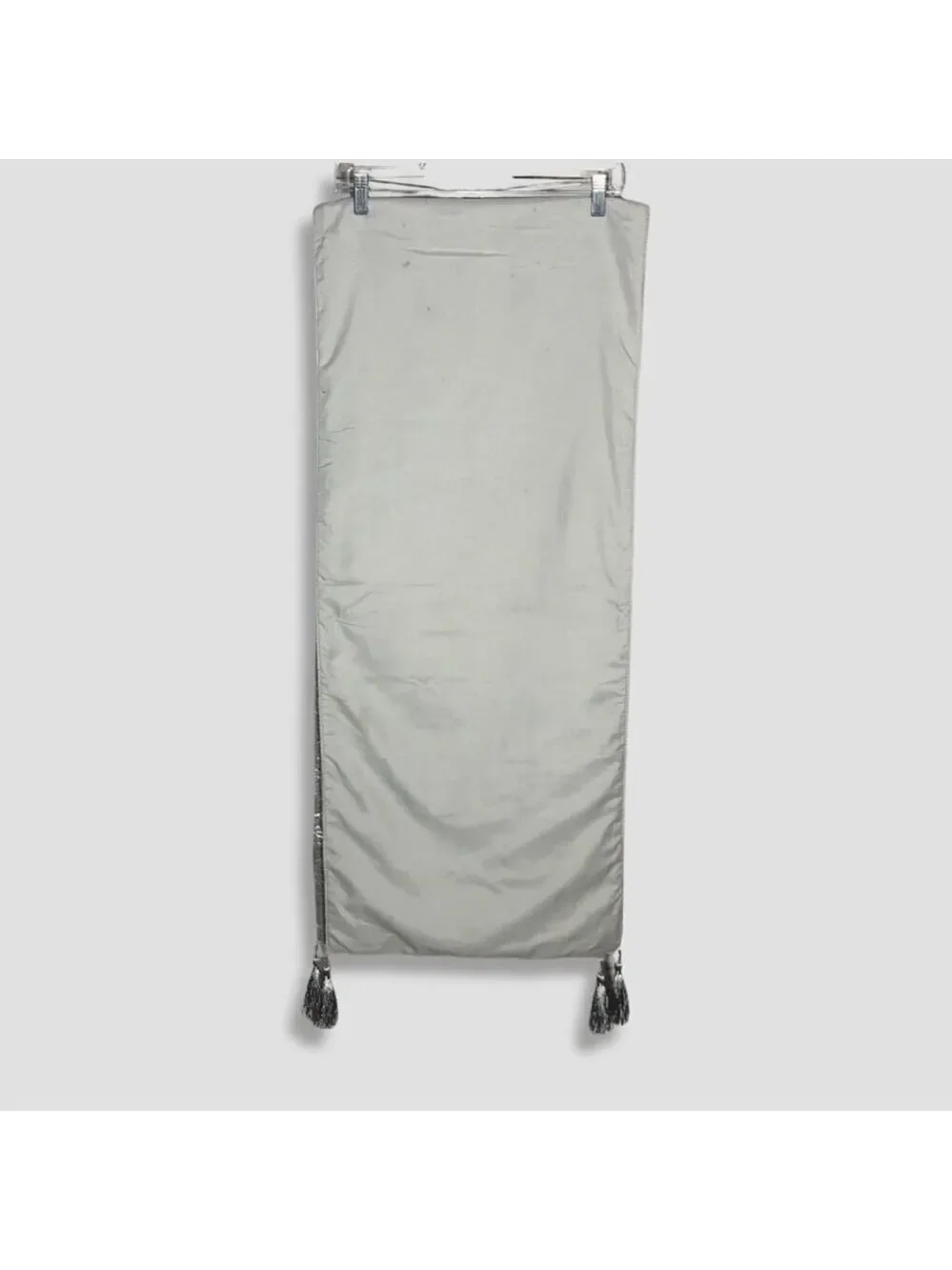 Glitz thick velvet Table Runner shiny Silver Gray Tassel Accents high quality